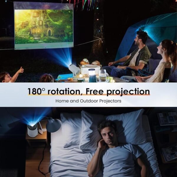 Ntaanoo Mini Projector 2025 – 4K Supported, Portable Smart Projector with WiFi 6 & BT5.0, Auto Keystone, 360° Rotatable for Phone, TV Stick & Laptop - Image 7